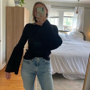 Long sleeve ribbed sweater